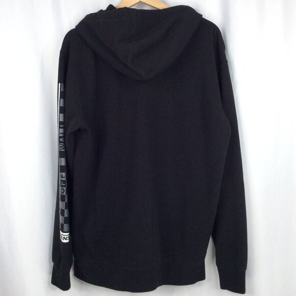 Van's Off the Wall Men's Full Zip Hoodie Sweatshirt Size Medium Black Checkered - Picture 2 of 7